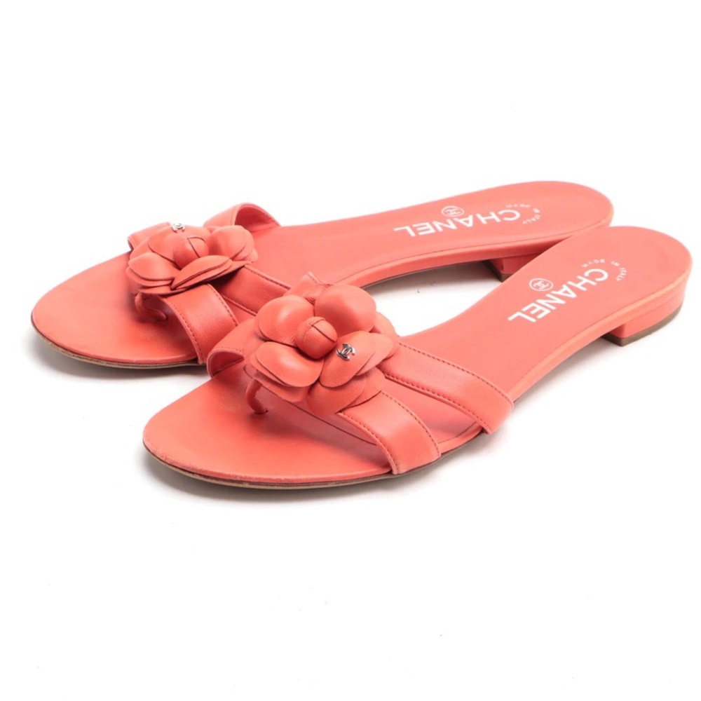 Chanel Camellia Sandals Size 40